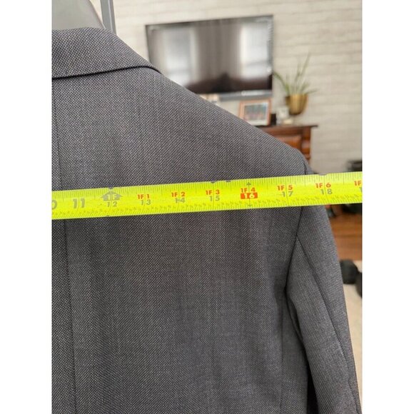Alton Lane Virgin Wool Grey w purple lining Mens Two Button Blazer Jacket - Picture 3 of 6